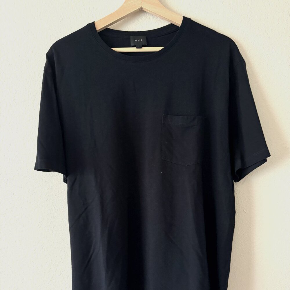 MVP Black T-Shirt with Chest Pocket